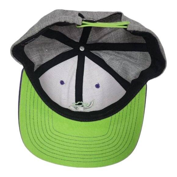 Get Your Hooey Snapback Hat Embroidered Cowboy Logo Gray & Purple - Picture 8 of 9